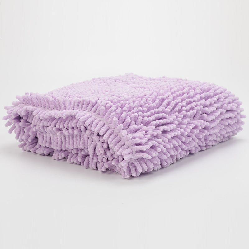 Household Simple Chenille Pet Absorbent Towel