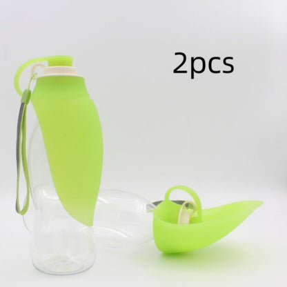 Portable Pet Water Dispenser Feeder Leak Proof With Drinking Cup Dish Bowl Dog Water Bottle