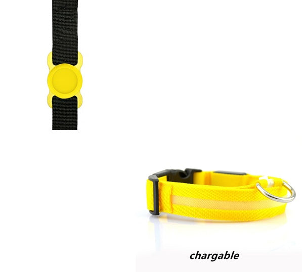 New Transparent Silicone Locator For Dog Loss Protection LED Pet Dog Luminous Collar Night Safety Flashing Glow Set