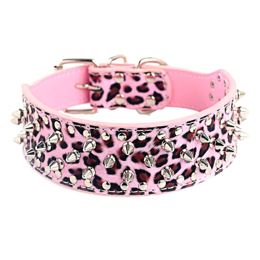 Pet Collar Large Dog Punk Rivet