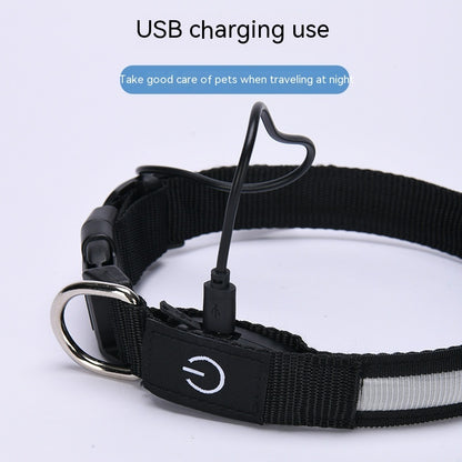 LED Nylon Fishing Line Luminous Collar USB Charging