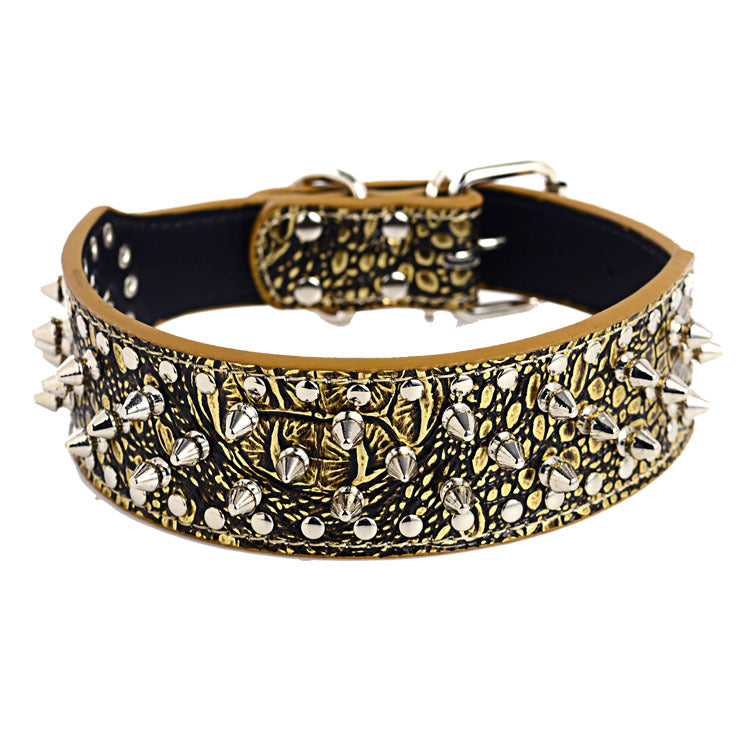 Pet Collar Large Dog Punk Rivet