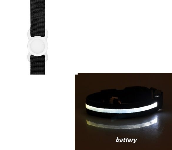 New Transparent Silicone Locator For Dog Loss Protection LED Pet Dog Luminous Collar Night Safety Flashing Glow Set