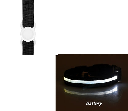 New Transparent Silicone Locator For Dog Loss Protection LED Pet Dog Luminous Collar Night Safety Flashing Glow Set