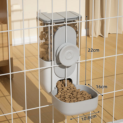Hanging Automatic Pet Food And Water Dispenser Auto Gravity Rabbit Ferret Bunny Hedgehog Feeder And Water Dispenser Sets Cat Dog Food And Water Dispenser Food Bowl For Cage Hanging