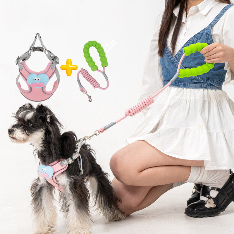 No Pull Dog Harness With Multifunction Dog Leash,Soft Adjustable No Choke Escape Proof Pet Harness Vest For Medium Dogs