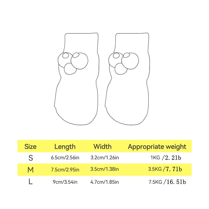 Dog All-season Universal Socks, Cute Big Eyes, Adorable Pet Cartoon Knitted Cat Anti-slip And Warm Dog Cotton Socks