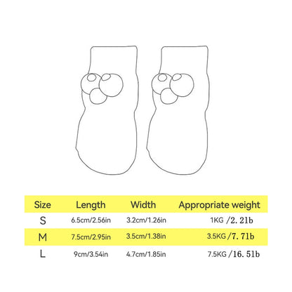 Dog All-season Universal Socks, Cute Big Eyes, Adorable Pet Cartoon Knitted Cat Anti-slip And Warm Dog Cotton Socks