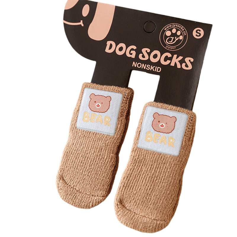 Dog All-season Universal Socks, Cute Big Eyes, Adorable Pet Cartoon Knitted Cat Anti-slip And Warm Dog Cotton Socks