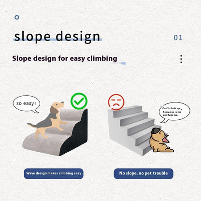 Household Small Dog Stairs Wave Pet Stairs