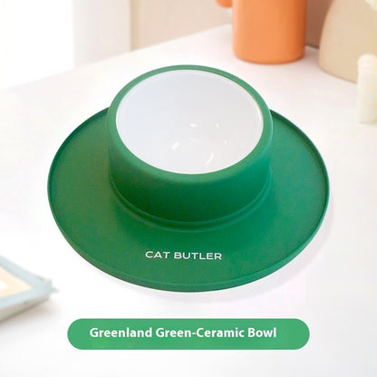 Cat And Dog Bowl Silicone Stainless Steel Pet Non-slip Leak-proof