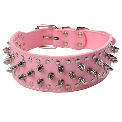 Pet Collar Large Dog Punk Rivet
