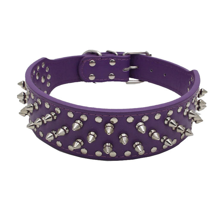 Pet Collar Large Dog Punk Rivet