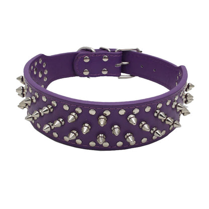 Pet Collar Large Dog Punk Rivet