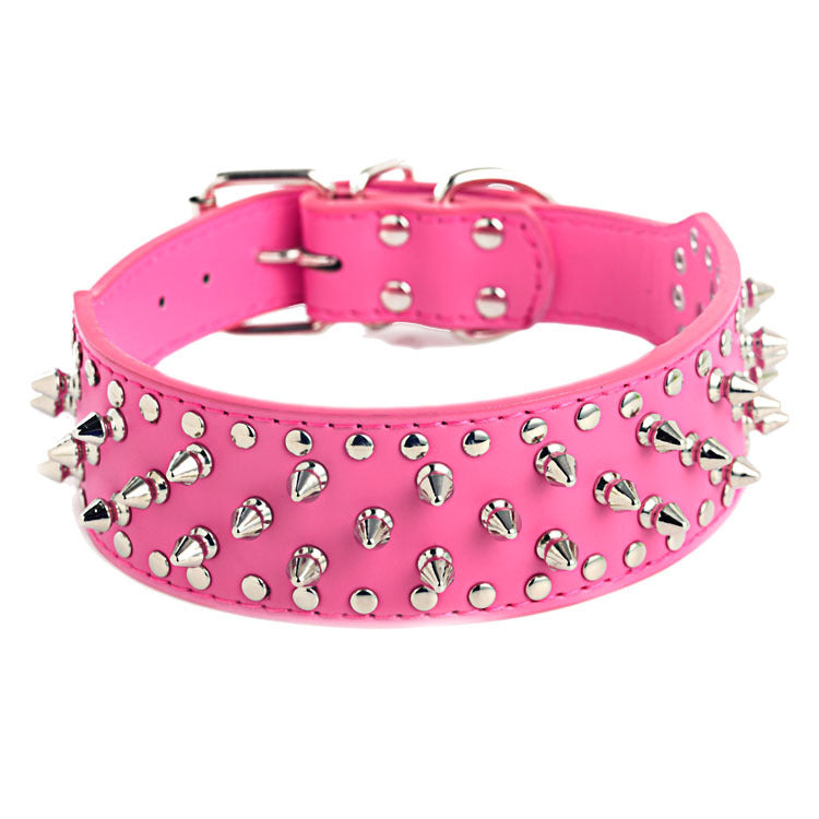 Pet Collar Large Dog Punk Rivet