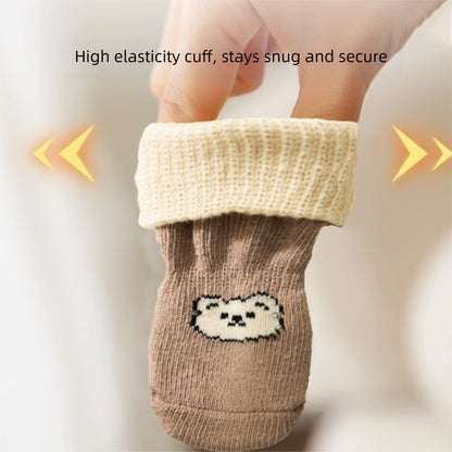 Pet Socks, Long Tubes, Anti-slip And Dirt-resistant Socks For Dogs, Four Pairs, Dog Shoes For Going Out, Foldable Joint Bichon Frise Socks