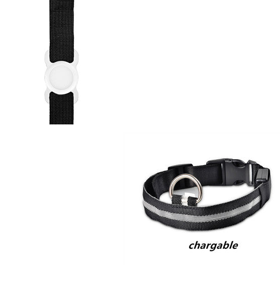 New Transparent Silicone Locator For Dog Loss Protection LED Pet Dog Luminous Collar Night Safety Flashing Glow Set